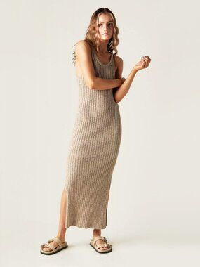 Closed Moulin Strap Knit Dress in Beige, size XS